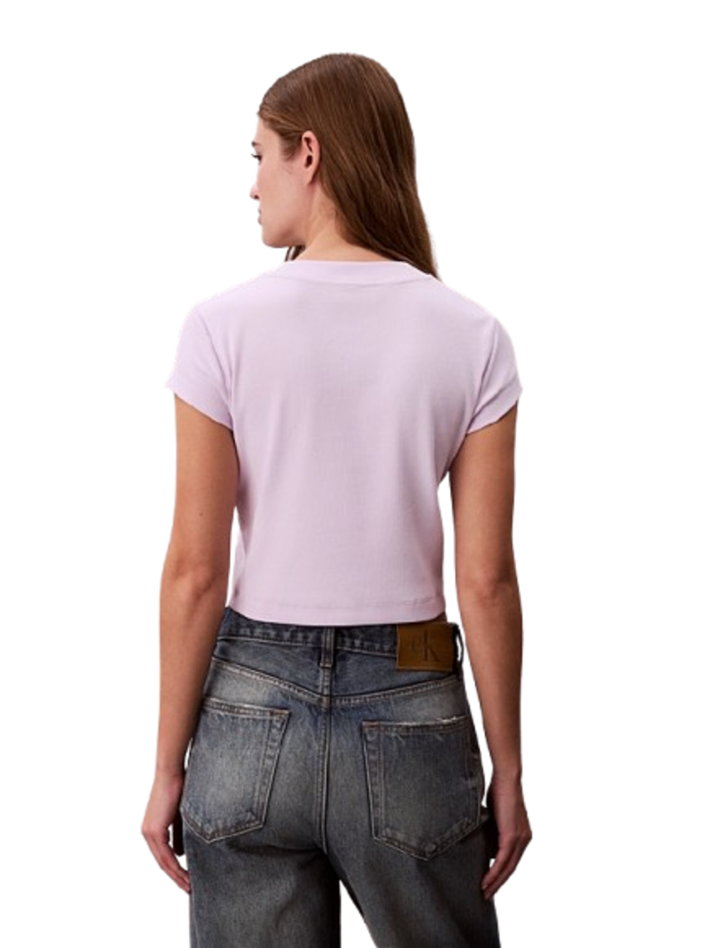 Calvin Klein Jeans T-shirt Donna Mod. LV047AB802 3OQ Lilla