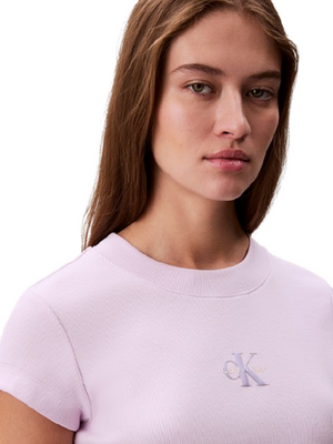 Calvin Klein Jeans T-shirt Donna Mod. LV047AB802 3OQ Lilla