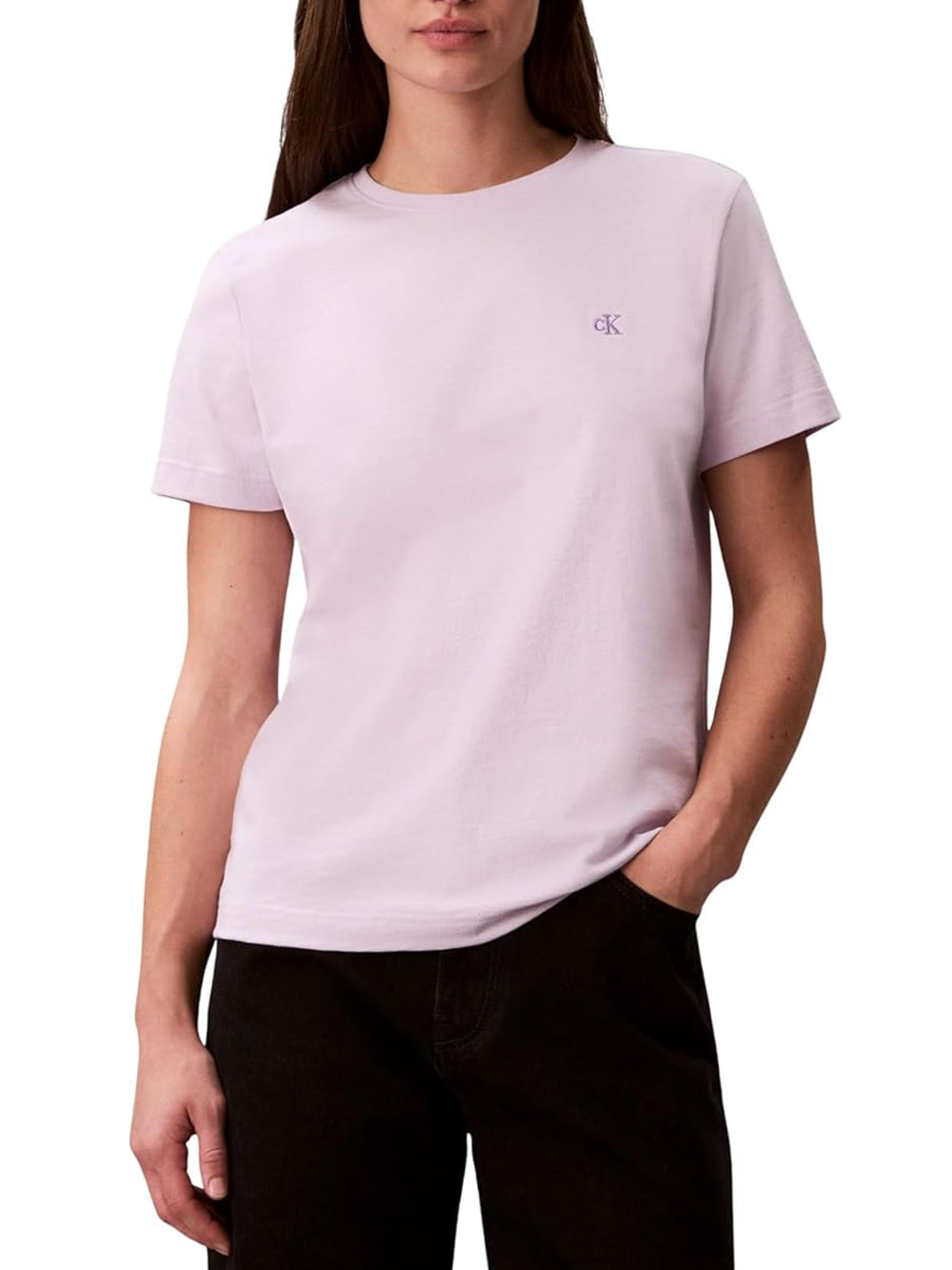 Calvin Klein Jeans T-shirt Donna Mod. LV047B224G 30Q Lilla