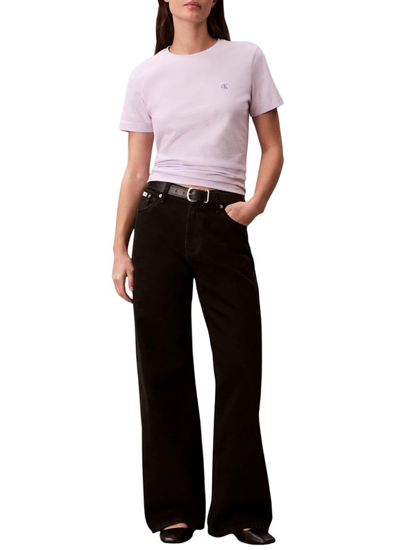 Calvin Klein Jeans T-shirt Donna Mod. LV047B224G 30Q Lilla