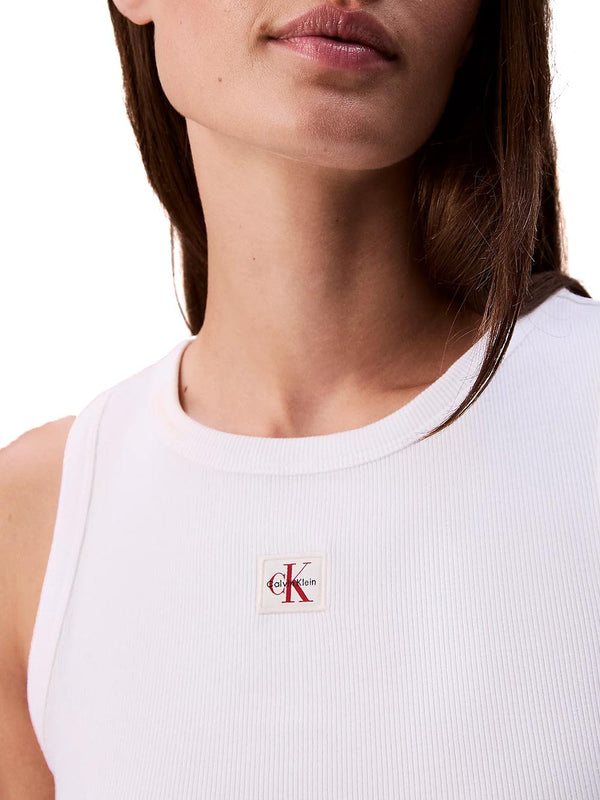Calvin Klein Jeans Canotta Donna Mod. LV047C201G YAA Bianco