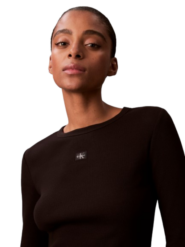 Calvin Klein Jeans T-shirt Donna Mod. LV047E205G UB1 Nero