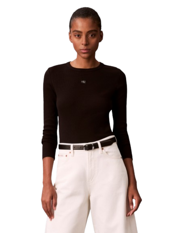 Calvin Klein Jeans T-shirt Donna Mod. LV047E205G UB1 Nero