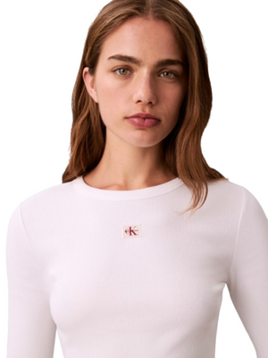 Calvin Klein Jeans T-shirt Donna Mod. LV047E205G YAA Bianco