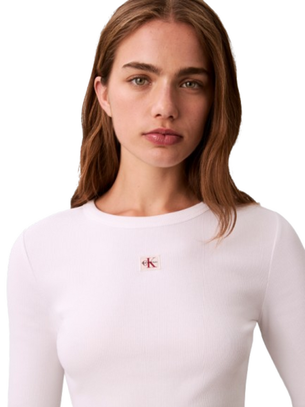 Calvin Klein Jeans T-shirt Donna Mod. LV047E205G YAA Bianco