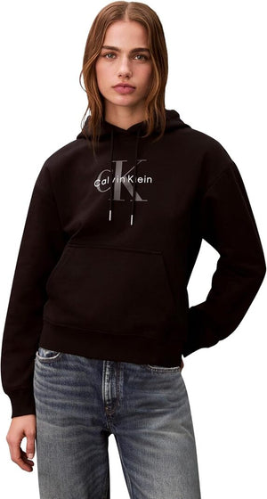 Calvin Klein Jeans Felpa cappuccio Donna Mod. LV047E221G UB1 Nero