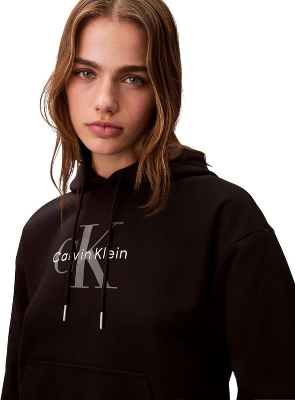 Calvin Klein Jeans Felpa cappuccio Donna Mod. LV047E221G UB1 Nero