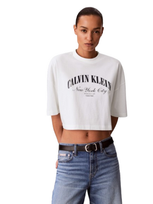 Calvin Klein Jeans T-shirt Donna Mod. LV047F813G YAF Bianco