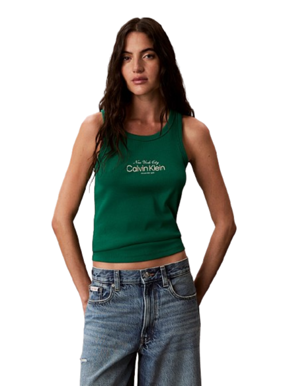 Calvin Klein Jeans Canotta Donna Mod. LV047F816G L4G Verde