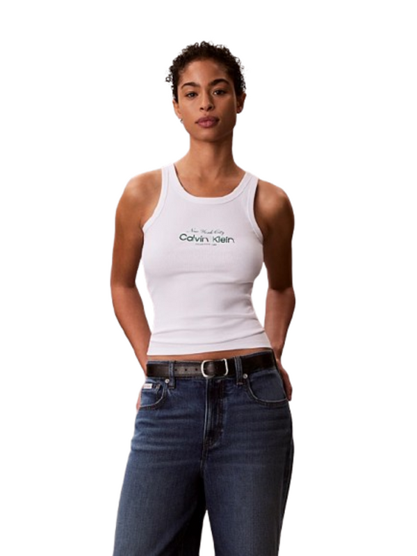 Calvin Klein Jeans Canotta Donna Mod. LV047F816G YAF Bianco