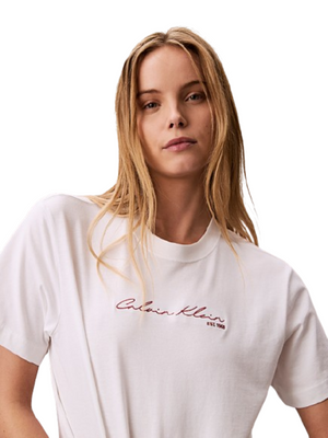 Calvin Klein Jeans T-shirt Donna Mod. LV047F820G YAF Bianco