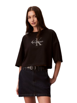 Calvin Klein Jeans T-shirt Donna Mod. LV047F828G UB1 Nero