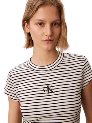 Calvin Klein Jeans T-shirt Donna Mod. LV047F833G XDY Panna