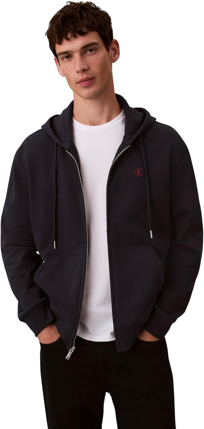Calvin Klein Jeans Felpa Zip Uomo Mod. LV04RD24OG CEF Blu