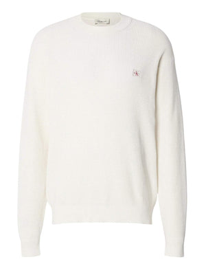 Calvin Klein Jeans Maglione Girocollo Uomo Mod. LV04RD313G YAS Bianco