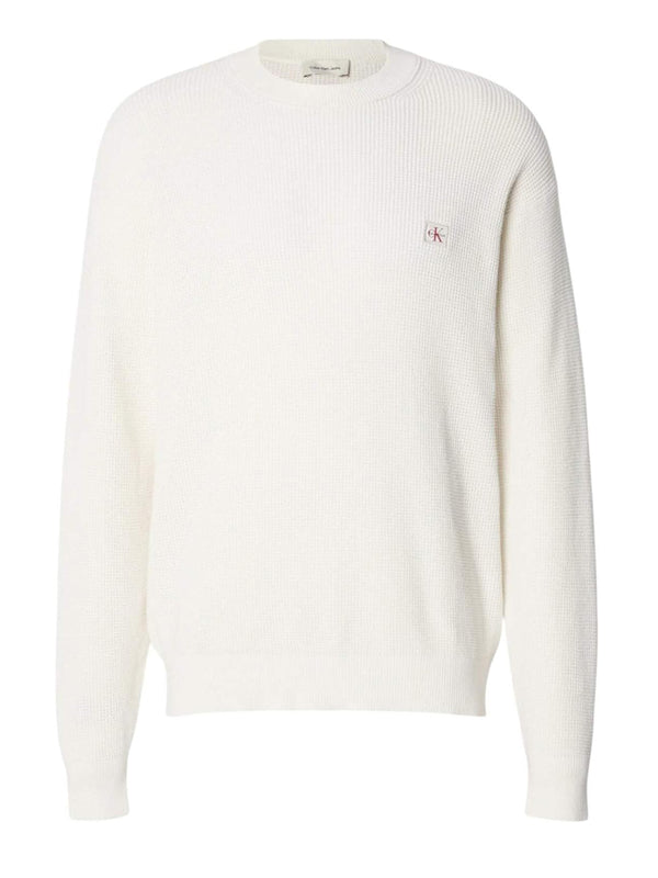 Calvin Klein Jeans Maglione Girocollo Uomo Mod. LV04RD313G YAS Bianco