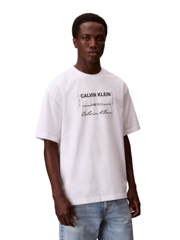 Calvin Klein Jeans T-shirt Uomo Mod. LV04RE827G YAF Bianco