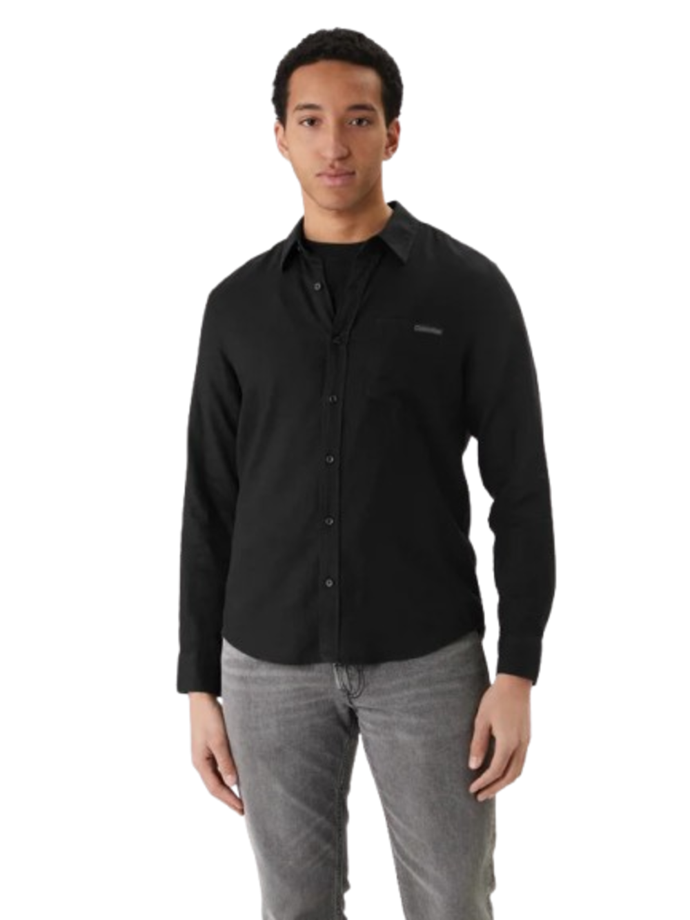 Calvin Klein Jeans Camicia m/l Uomo Mod. LV04RF121G LI-VI UB1 Nero