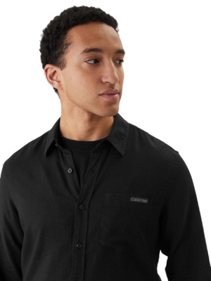Calvin Klein Jeans Camicia m/l Uomo Mod. LV04RF121G LI-VI UB1 Nero