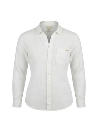 Calvin Klein Jeans Camicia Manica Lunga Uomo Mod. LV04RF121G LI-VI YAA Bianco