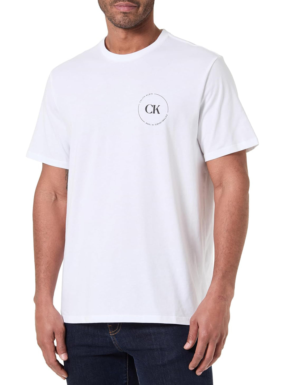 Calvin Klein Jeans T-shirt Uomo Mod. LV04RF801G YAF Bianco