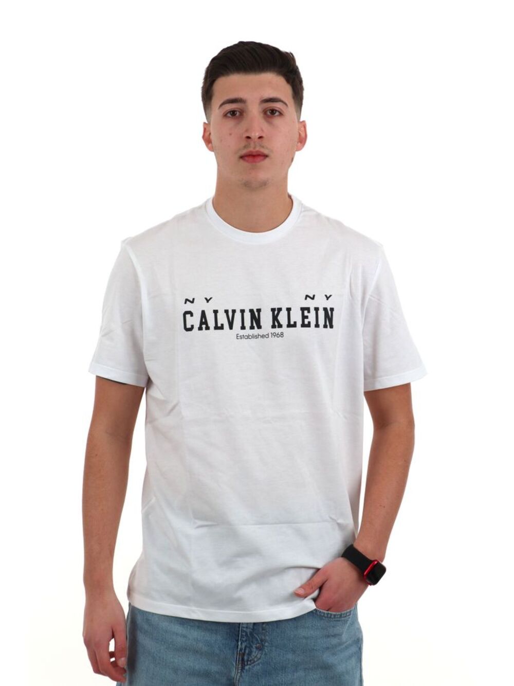 Calvin Klein Jeans T-shirt Uomo Mod. LV14RE817G YAA Bianco