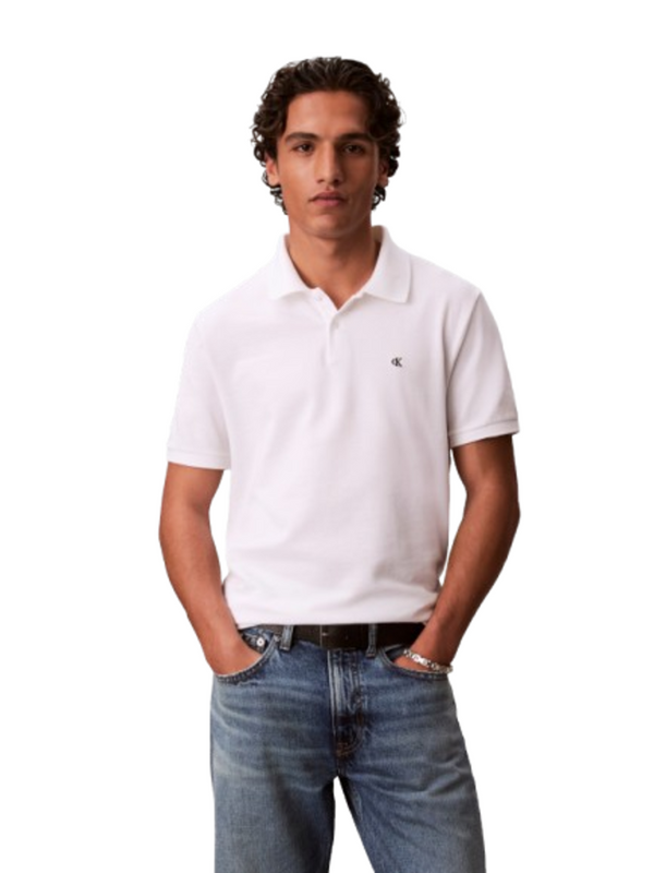 Calvin Klein Polo Uomo Mod. LV040EM269 YAF Bianco