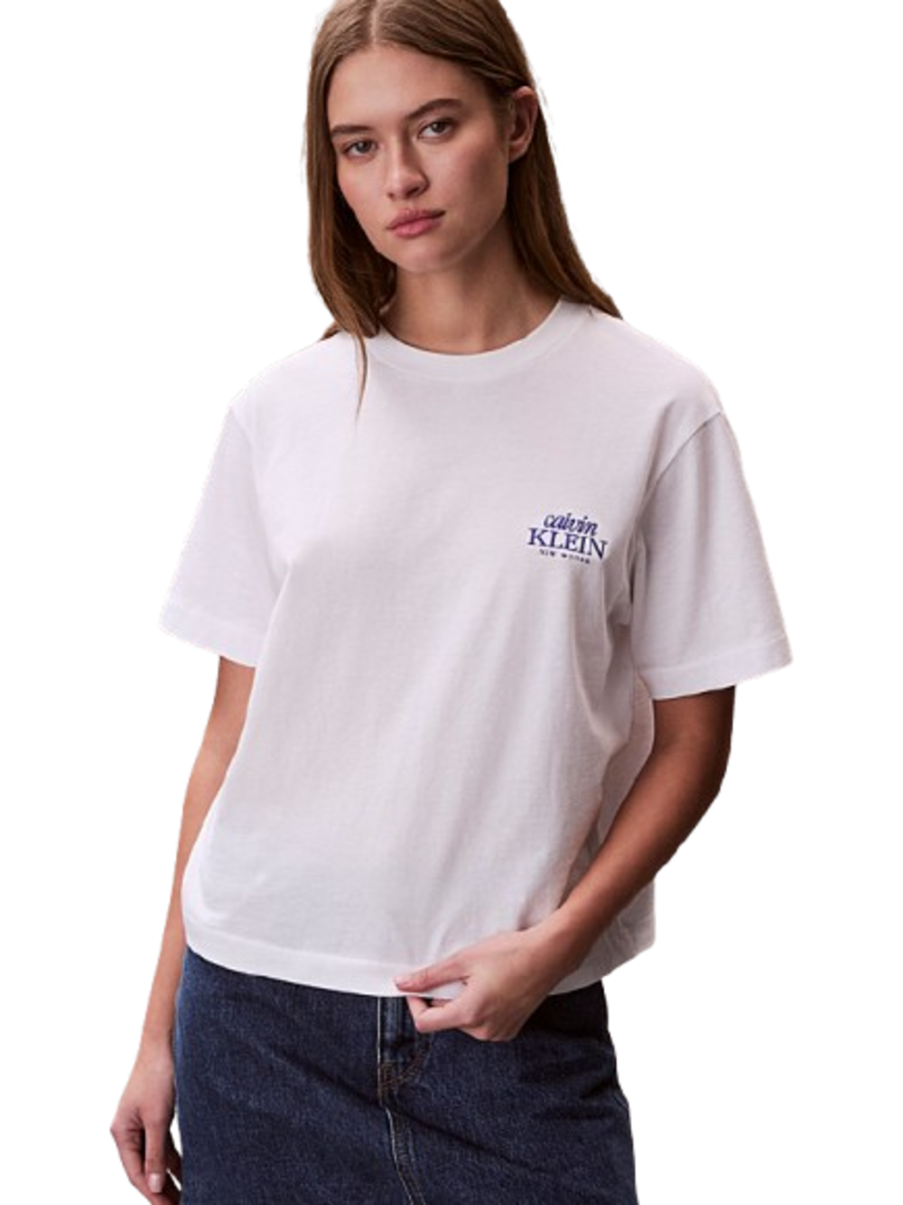 Calvin Klein T-shirt Uomo Mod. LV047F801G YAF Ecru