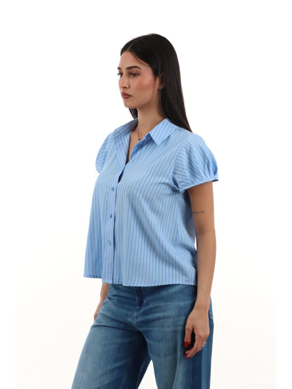 CHORAL Camicia m/c Donna Mod. PE26255 AR CIELO Cielo