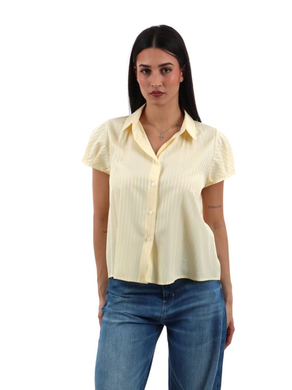 CHORAL Camicia m/c Donna Mod. PE26255 AR GIALLO Giallo