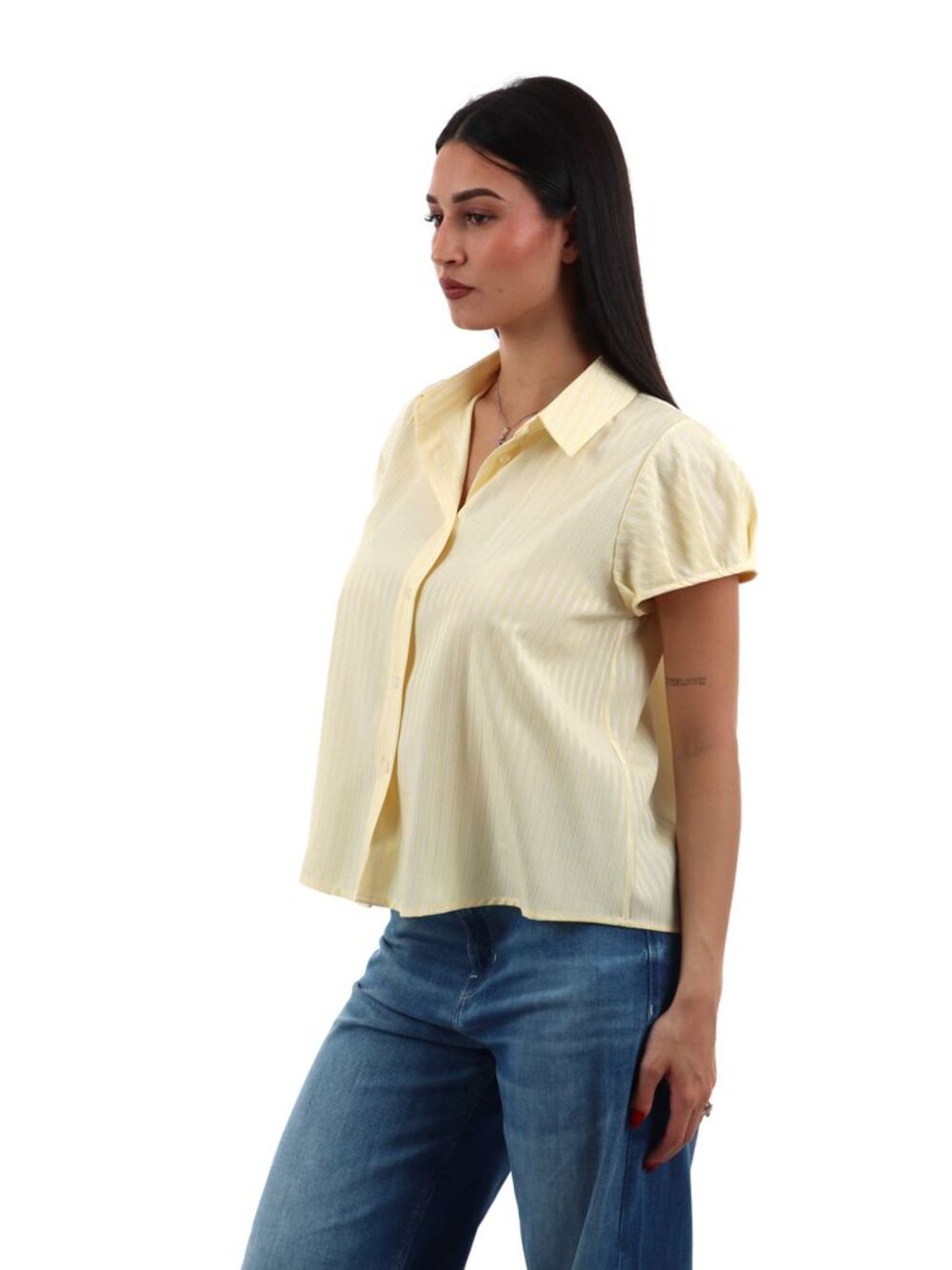 CHORAL Camicia m/c Donna Mod. PE26255 AR GIALLO Giallo