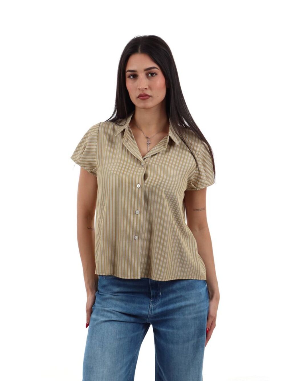 CHORAL Camicia m/c Donna Mod. PE26255 AR OLIO