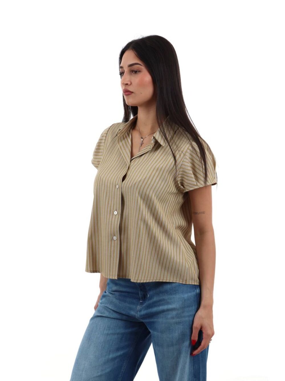 CHORAL Camicia m/c Donna Mod. PE26255 AR OLIO