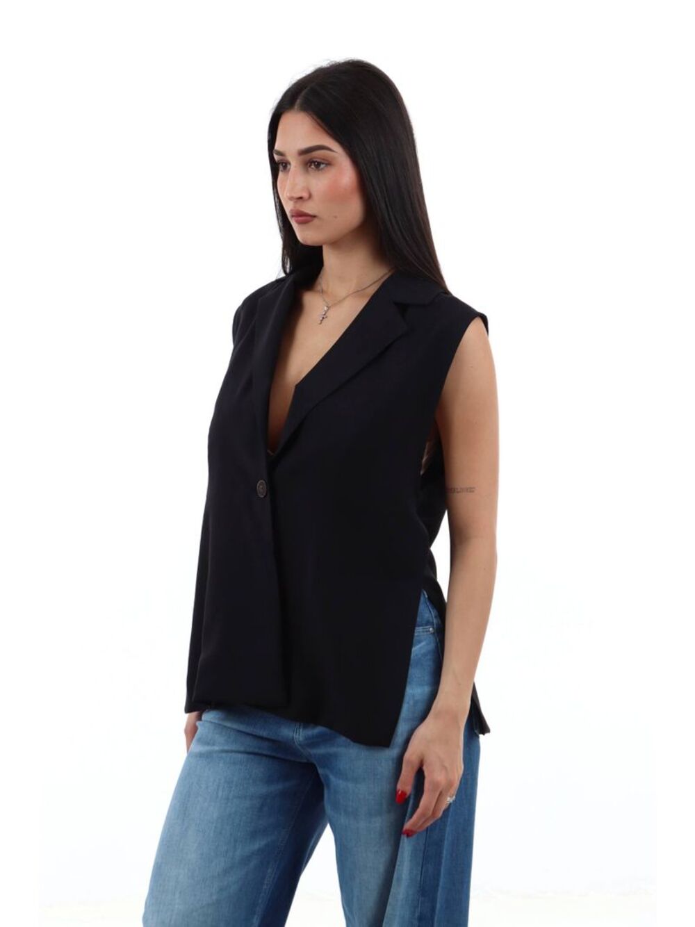 CHORAL Gilet Donna Mod. PE26285 AR NERO Nero