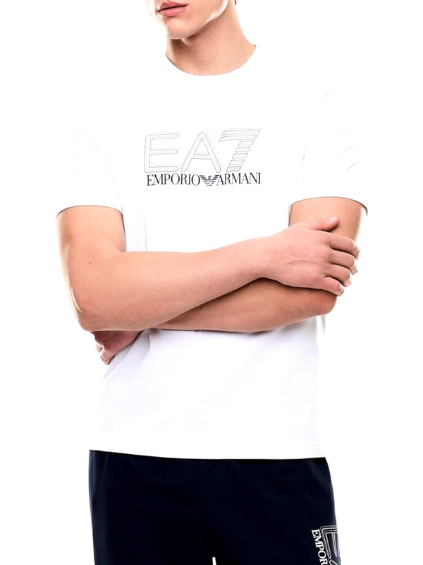 Ea7 Emporio Armani T-shirt Uomo Mod. 7M001307 AF10375 U0002 Bianco