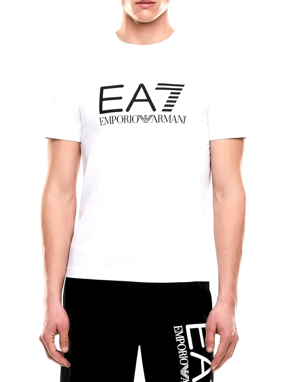Ea7 Emporio Armani T-shirt Uomo Mod. 7M001412 AF22264 U0002 Bianco