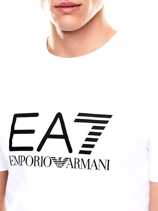 Ea7 Emporio Armani T-shirt Uomo Mod. 7M001412 AF22264 U0002 Bianco