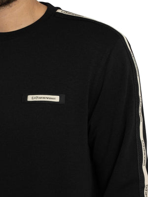 Ea7 Emporio Armani Felpa Girocollo Uomo Mod. 7M001478 AF12660 UC001 Nero
