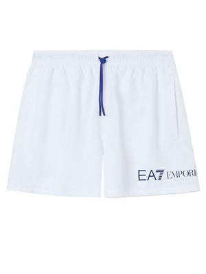 Ea7 Emporio Armani Short Mare Uomo Mod. 7M002000 AF13049 M0304 Bianco