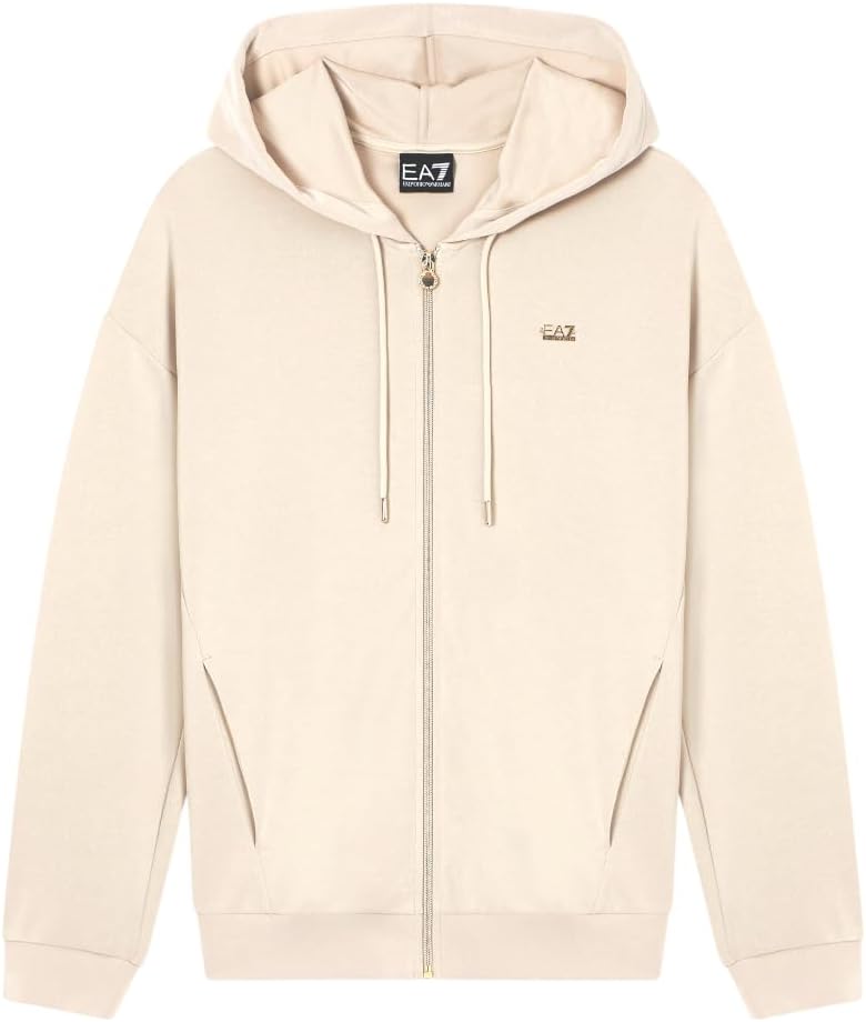 Ea7 Emporio Armani Felpa cappuccio Donna Mod. 7W000192 AF12643 U1088 Burro