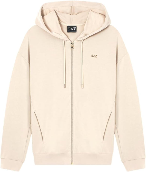 Ea7 Emporio Armani Felpa cappuccio Donna Mod. 7W000192 AF12643 U1088 Burro