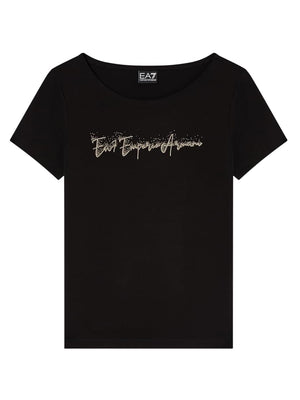 Ea7 Emporio Armani T-shirt Donna Mod. 7W000978 AF10373 UC001 Nero