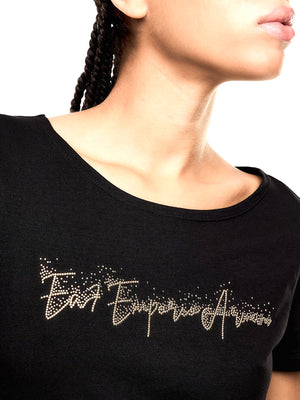 Ea7 Emporio Armani T-shirt Donna Mod. 7W000978 AF10373 UC001 Nero