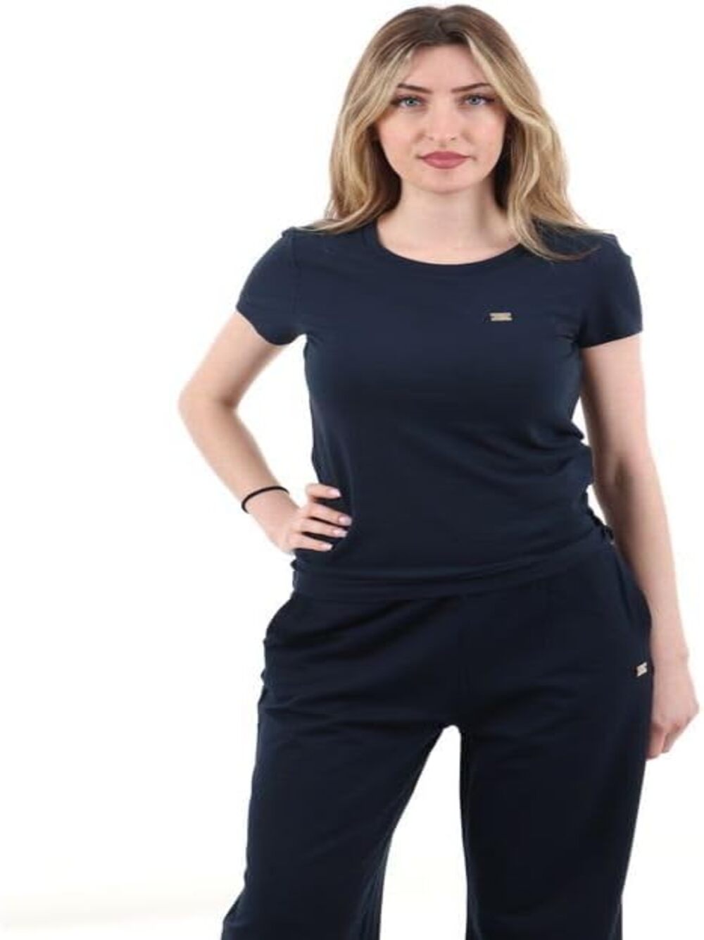 Ea7 Emporio Armani T-shirt Donna Mod. 7W001045 AF10373 UB102 Blu