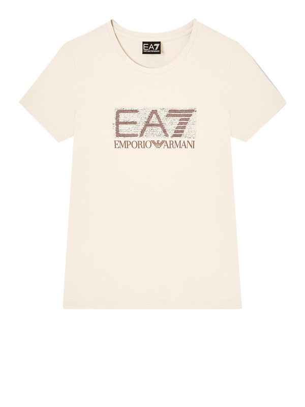 Ea7 Emporio Armani T-shirt Donna Mod. 7W001093 AF10373 U1088 Burro