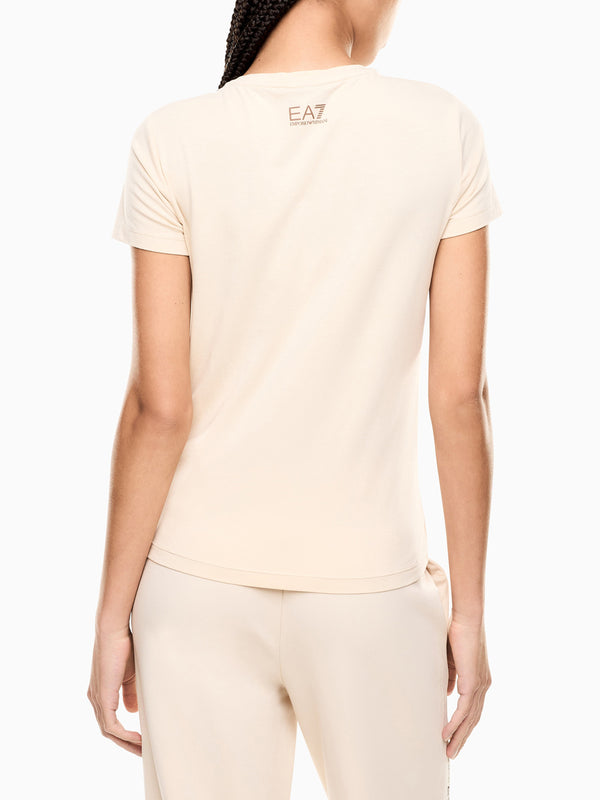 Ea7 Emporio Armani T-shirt Donna Mod. 7W001093 AF10373 U1088 Burro