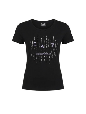 Ea7 Emporio Armani T-shirt Donna Mod. 7W001097 AF10373 UC001 Nero