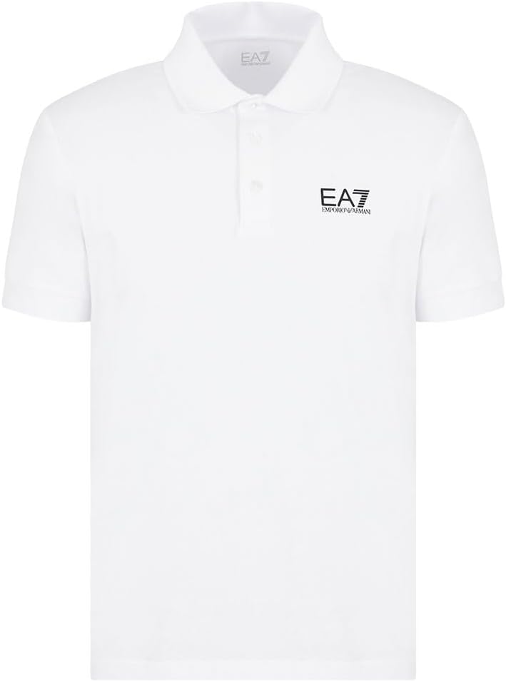 Ea7 Emporio Armani Polo M/C Uomo Mod. 8NPF14 PJVQZ 1100 Bianco