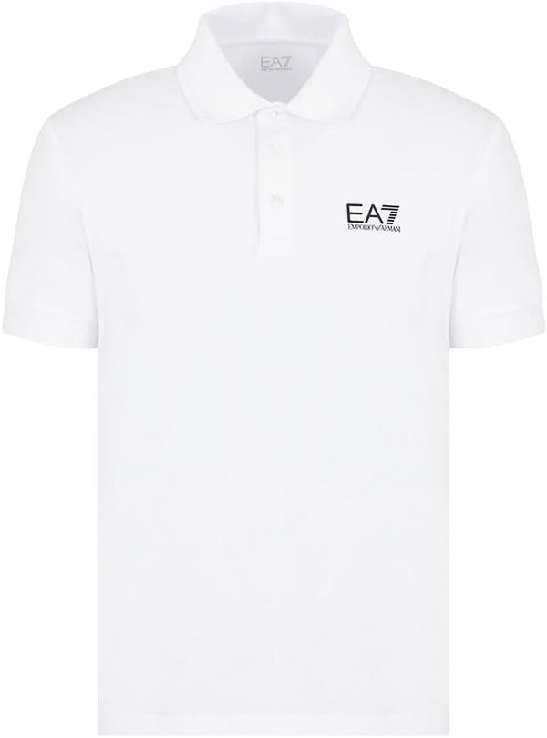 Ea7 Emporio Armani Polo M/C Uomo Mod. 8NPF14 PJVQZ 1100 Bianco
