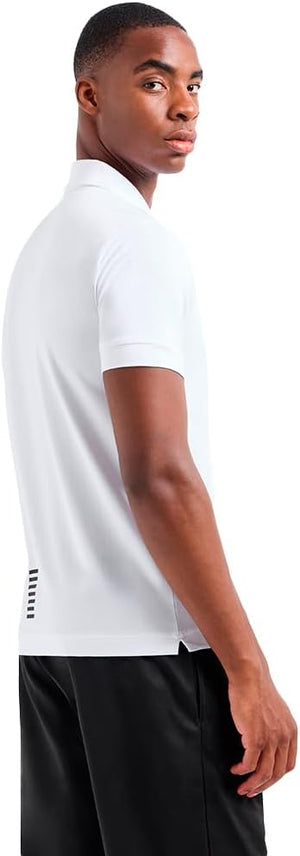 Ea7 Emporio Armani Polo M/C Uomo Mod. 8NPF14 PJVQZ 1100 Bianco
